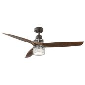 Kichler 54-in Satin Bronze LED Residential Remote Controled Ceiling Fan - 3-Blade