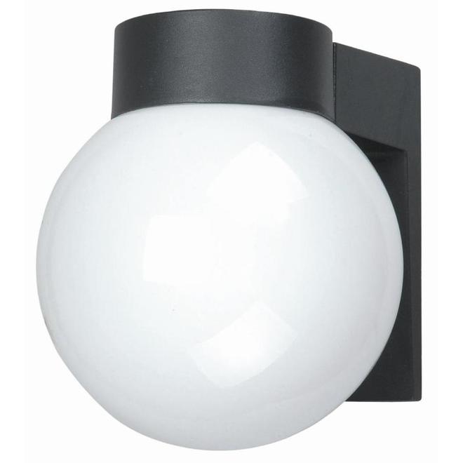 Portfolio 7-in Black Outdoor Wall Mounted Light