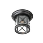 allen + roth Oil-Rubbed Bronze Outdoor Flush Mount Light