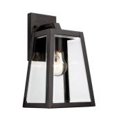 Lucid Lighting 12-in H Black Outdoor Wall Light