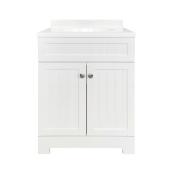 Style Selections Ellenbee Bathroom Vanity with Top White 24-in