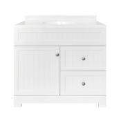 Style Selections Ellenbee 36-in 1-Door/2-Drawer White Bathroom Vanity