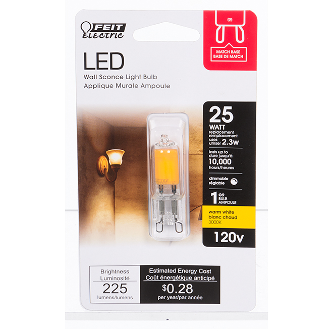 Ampoule LED Capsule clair 3,8W - 40 G9 froid