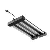 FEIT Electric Quad Lamp Motion Sensing LED Shop Light Black 2-ft