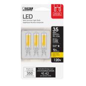 Feit Electric T4 G9 LED Bulbs - 35 W Equivalent - Daylight - 3000 K - 3/Pack