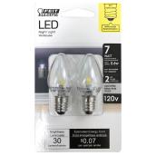 Feit Electric 2-Pack Clear LED Night Light Bulb