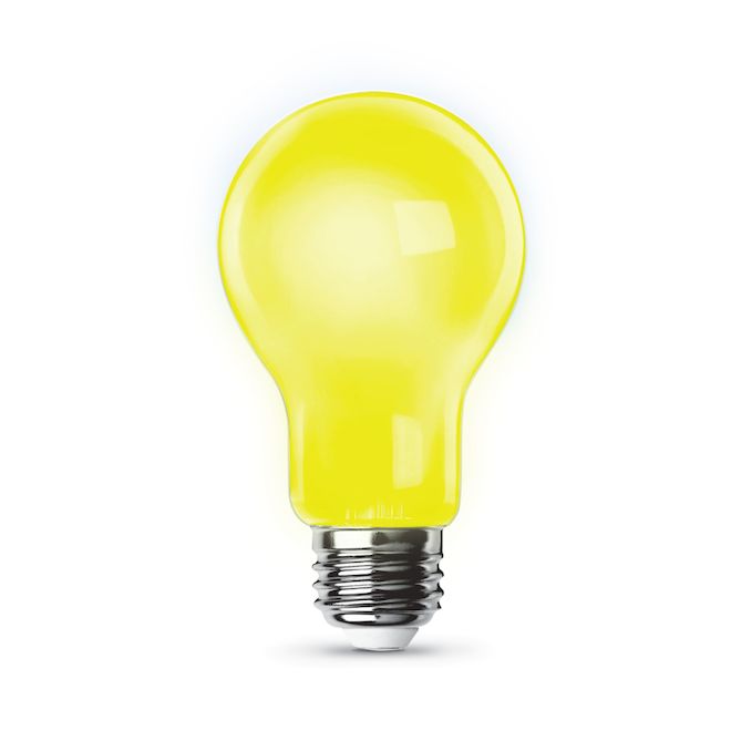 Feit Electric 60-Watts A19 Yellow LED Bug Light Bulb