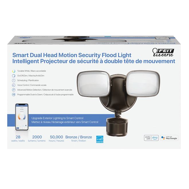 Feit Electric Smart LED 2-Light Floodlight with Motion Sensor - Bronze