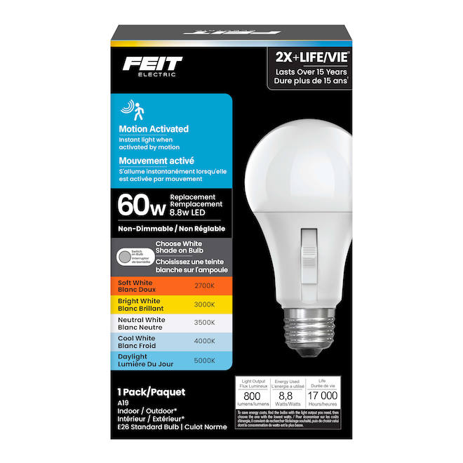 FEIT Electric LED Bulb A21 60 W Non-Dimmable - Adjustable White