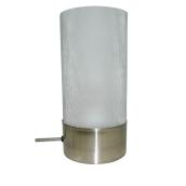 Lampe de table à 3 intensités verre opale 10 po, nickel brossé
