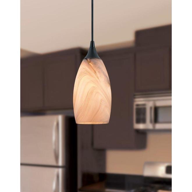 Style Selections Matte Black Mix and Match Mini Pendant Light