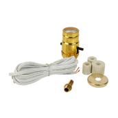 Portfolio White/Brass Bottle Lamp Socket Kit 8-in 18GA