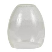 Abat-jour cloche pour meuble-lavabo en verre au fini bullé transparent par Litex, 5,37 po x 5 po