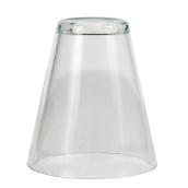 Litex 5.75-in H x 5.16-in W Clear Clear glass Cone Vanity light shade