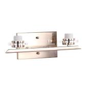 Style Selections 2-Light 4.75 Champagne Gold Rectangle Vanity light bar