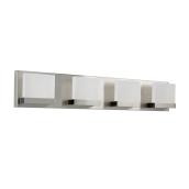 allen + roth Cora 4-Light Brushed Nickel Modern and Contemporary LED Vanity Light