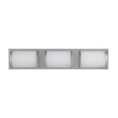 allen + roth Kinsley 3-Light Brushed Nickel Modern and Contemporary LED Vanity Light