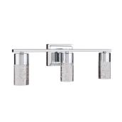 allen + roth Dunwynn 3-Light Chrome Modern and Contemporary LED Vanity Light