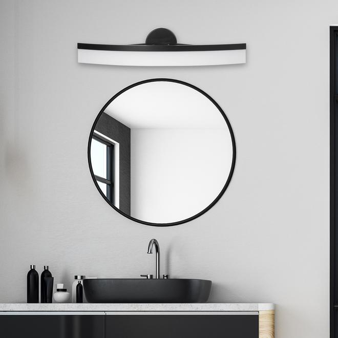 Luminaire de meuble-lavabo Lynnpark 20 po noir mat à 3 lumières DEL 3000K de style moderne/contemporain par Origin 21