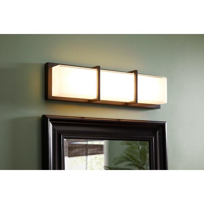 allen + roth Brighton 3-Light Bronze Modern and Contemporary LED Vanity Light