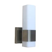 allen + roth Greer 4.88-in W 1-LED Light Brushed Nickel Contemporary Wall Sconce