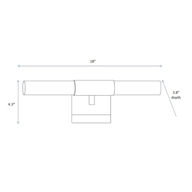 allen + roth Dunnwynn 18-in W Chrome LED Vanity Light