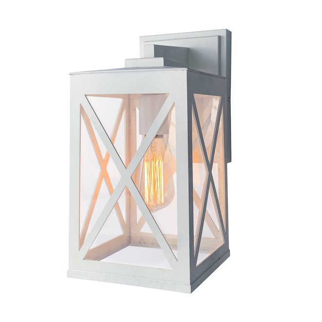 Harbor Breeze St. Joseph White Outdoor Wall Light - 60W