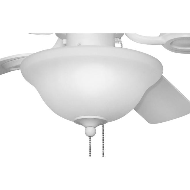 Harbor Breeze Mayfield 44-in White Ceiling Fan with LED Lights (5-Blade)