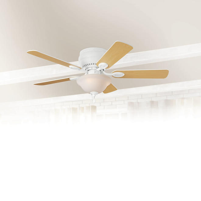 Harbor Breeze Mayfield 44-in White Ceiling Fan with LED Lights (5-Blade)