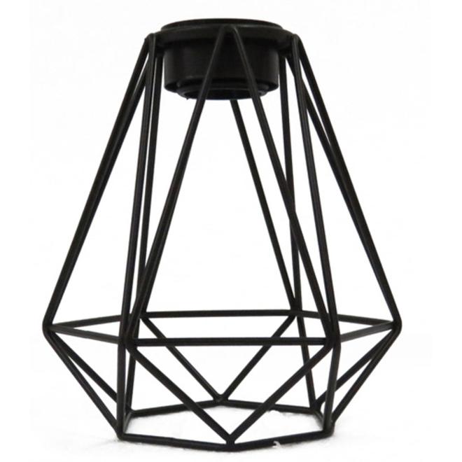 Style Selections 6-in H 6-in W Bronze Wire Industrial Geometric Vanity Light Shade