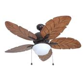 Harbor Breeze Waveport 52-in Bronze LED Indoor/Outdoor Ceiling Fan - 5-Blade