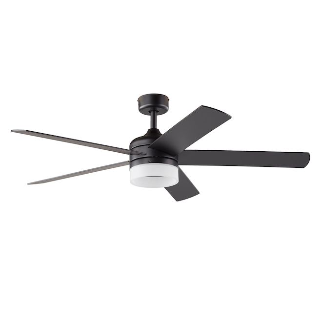 Harbor Breeze 52 in Black LED Residential Remote Controlled Ceiling Fan 5 Blade