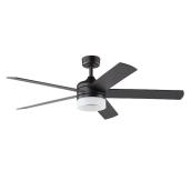 Harbor Breeze 52-in Black LED Residential Remote-Controlled Ceiling Fan - 5-Blade