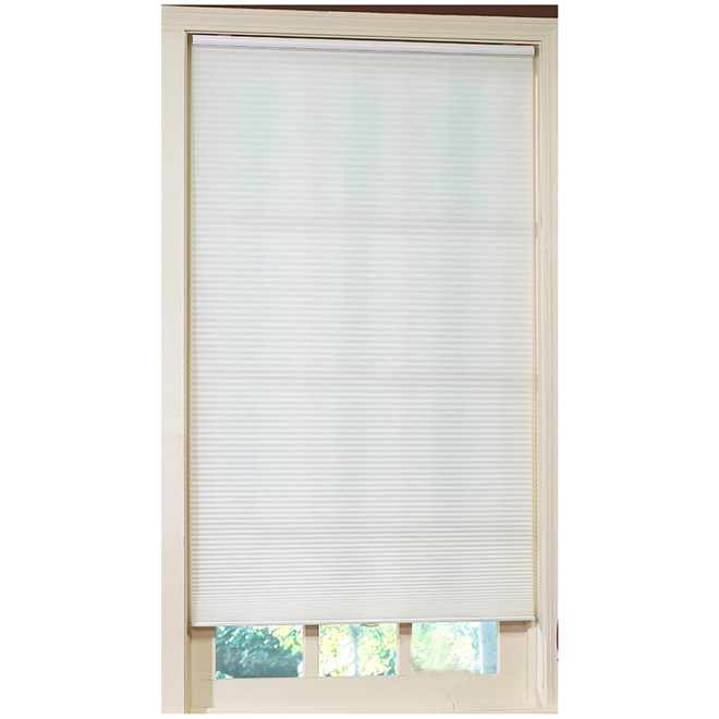 Allen + Roth Cordless Light-Filtering Cellular Shade - 34-in x 72-in - White