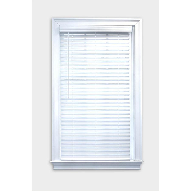 Allen Roth Cordless Horizontal Blind Faux Wood 2 In X 48 In X 72   31985250 L 