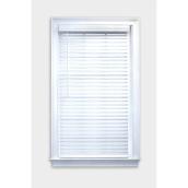 Store horizontal sans corde, similibois, 2" x 60" x 72", blanc