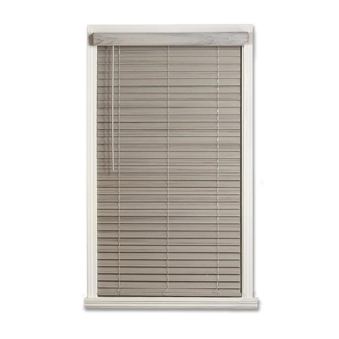 Allen + Roth Cordless Horizontal Blind - Faux Wood - 2-in x 36-in x 72-in - Grey