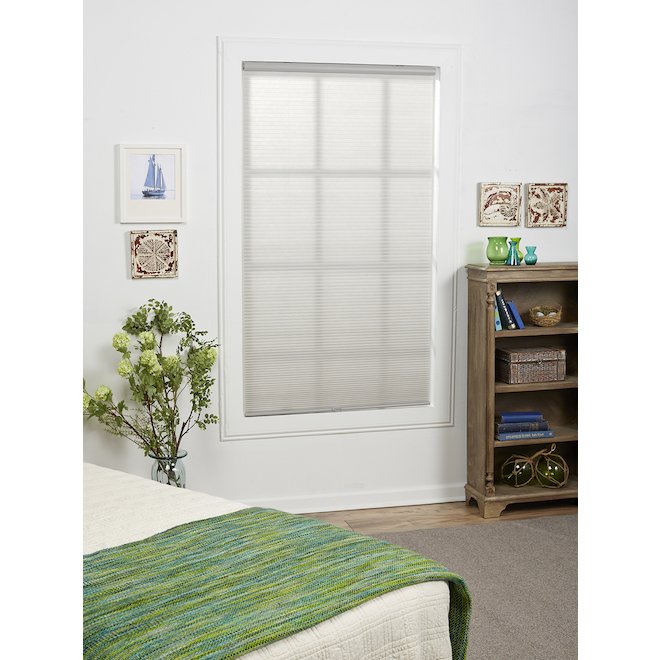 Allen + roth Cordless 1-in Cellular Light Filtering Shade - 32-in W x 72-in H - Grey