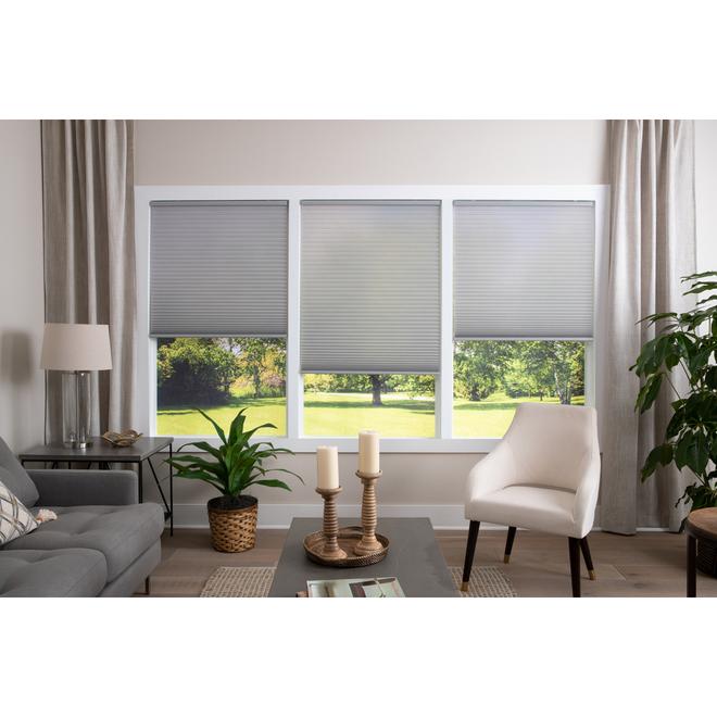 Allen + roth Cordless 1-in Cellular Light Filtering Shade - 34-in W x 72-in H - Grey