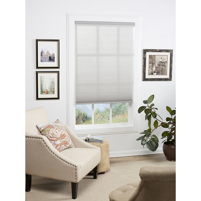 Allen + roth Light Filtering 1-in Cordless Cellular Shade - 52-in W x 64-in H - Grey