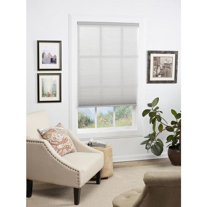 allen + roth AR 1-in Gray Light Filtering Recycle Cellular Shade 58x64