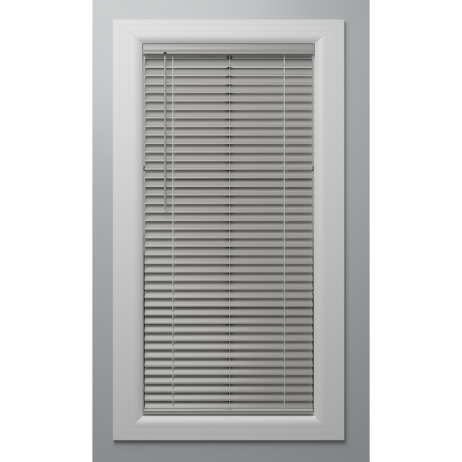 Project Source 2-in Cordless Grey Vinyl Room Darkening Blinds (30.5-in x 72-in)