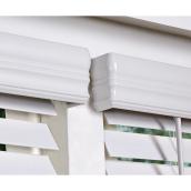 allen + roth 4-Piece White Faux Wood Vinyl Valance Return