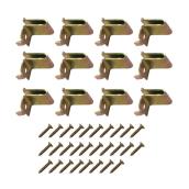 0.66-in Brass T-Shaped Shelving Hardware (12-Pack)