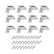 White Pilaster Shelf Clips