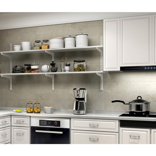 Style Selections 8-in White Single Track Bracket