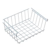 Landon & Co Under-Shelf Wire Basket in White Metal