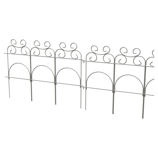 Panacea 14-in H x 19-in W White Steel Folding Decorative Fence - 10-Pack