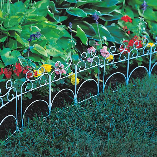Panacea 14-in H x 19-in W White Steel Folding Decorative Fence - 10-Pack