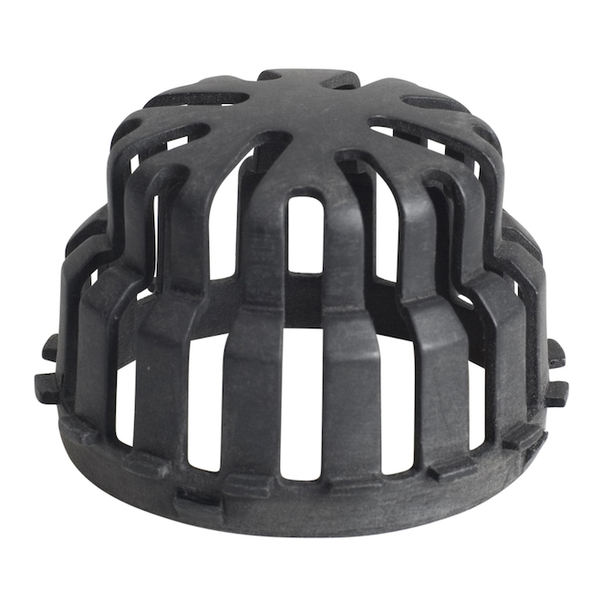 Grille d'irrigation atrium parefeuilles de 4 po diamètre, noir 003506